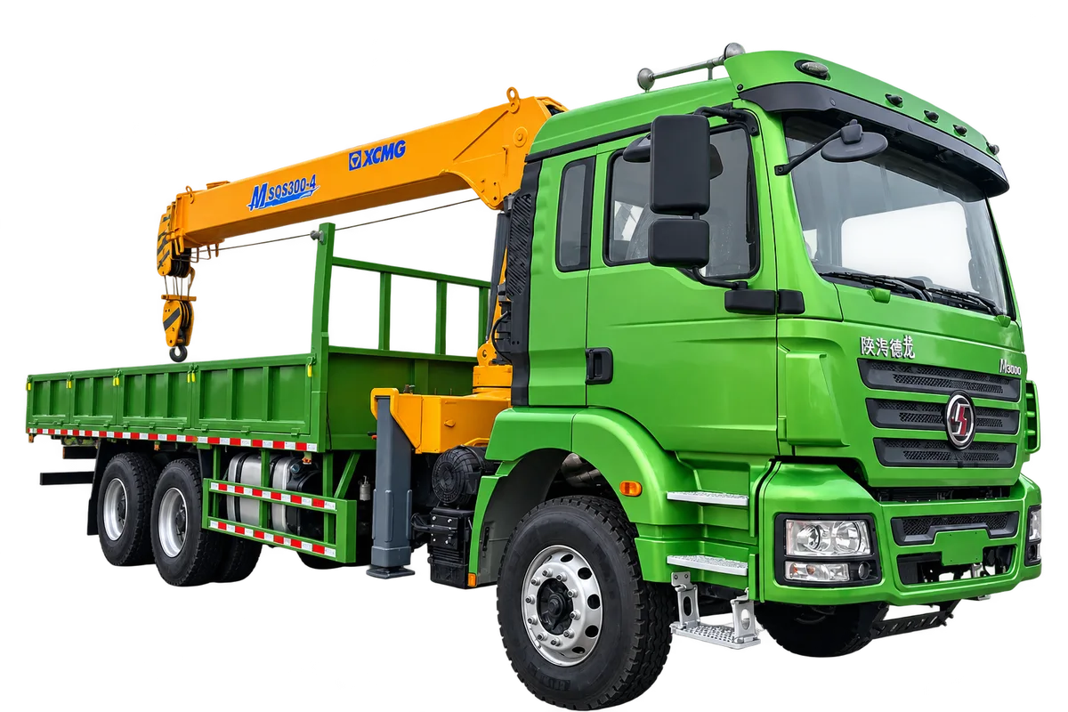 Camion-grue avec caisse de chargement