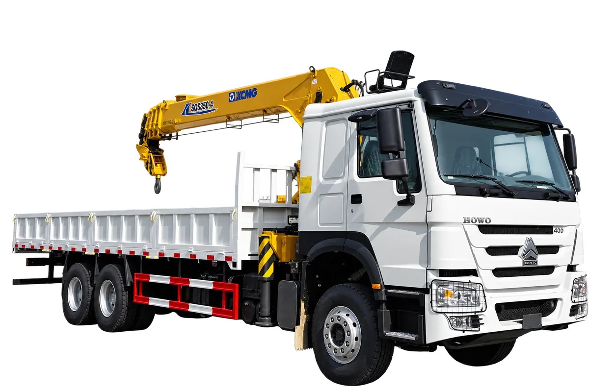 Straight-boom crane truck catalogue view